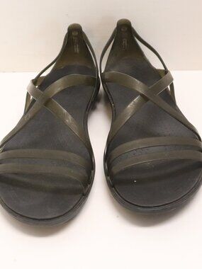 Crocs Women's Sandals Dark Brown Size 9 Made in Vietnam Hard Rubber